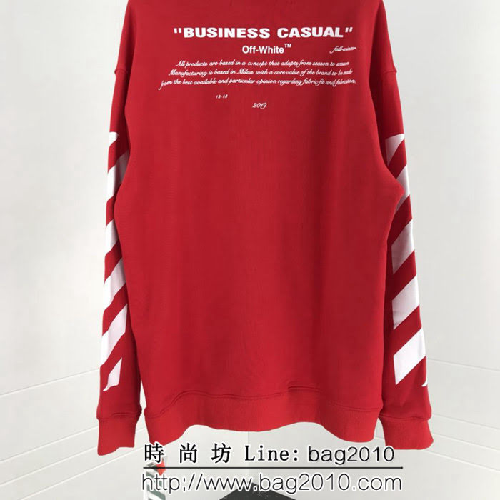 OFF-white18ss秋冬新款 貝爾尼尼人像印花 純棉衛衣 情侶款 ydi1265